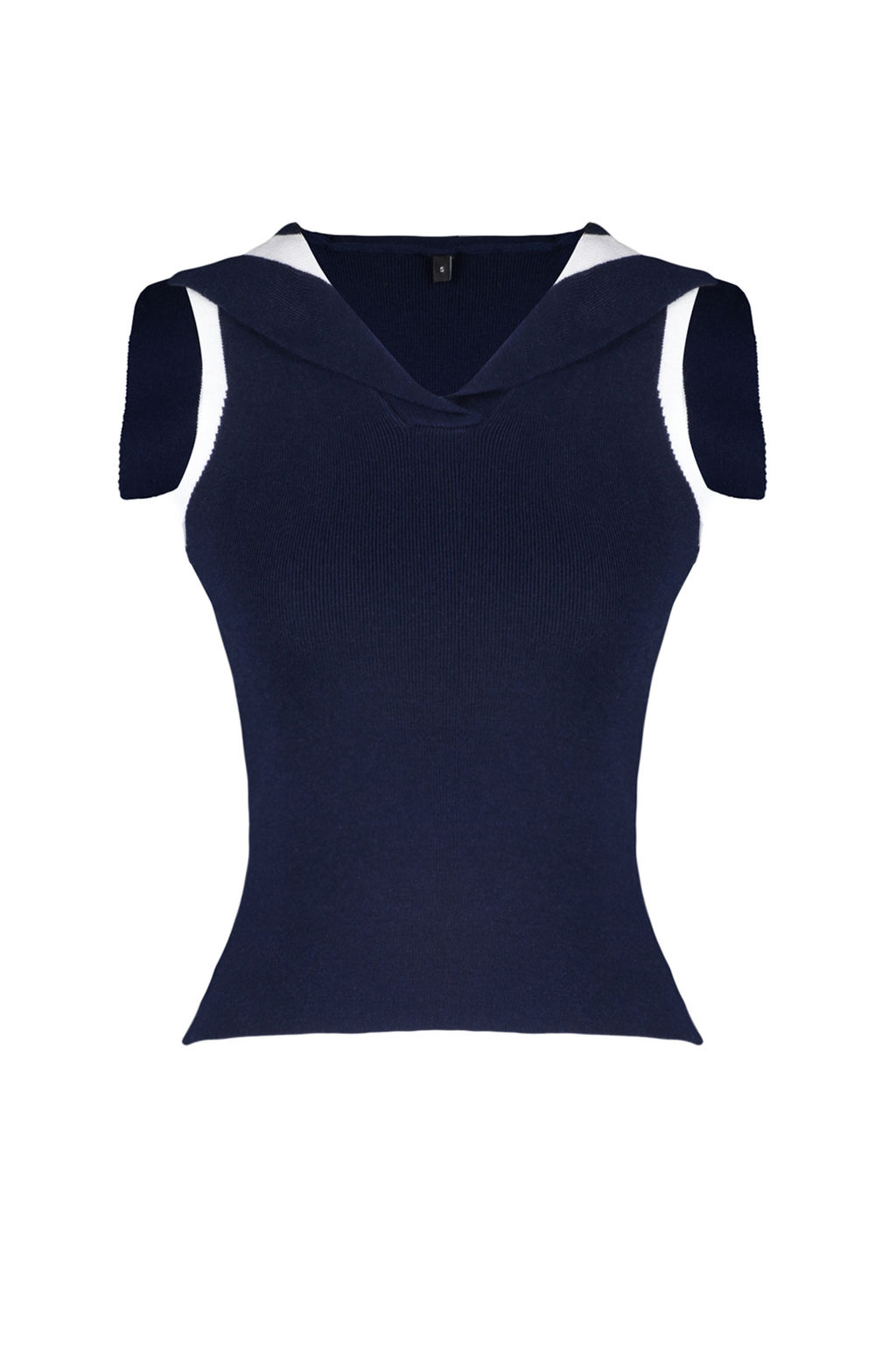 Lacivert Denizci Yaka Premium/ Ozel Iplikli Triko Bluz TWOSS24BZ00224 - Trendyolmilla фото 7