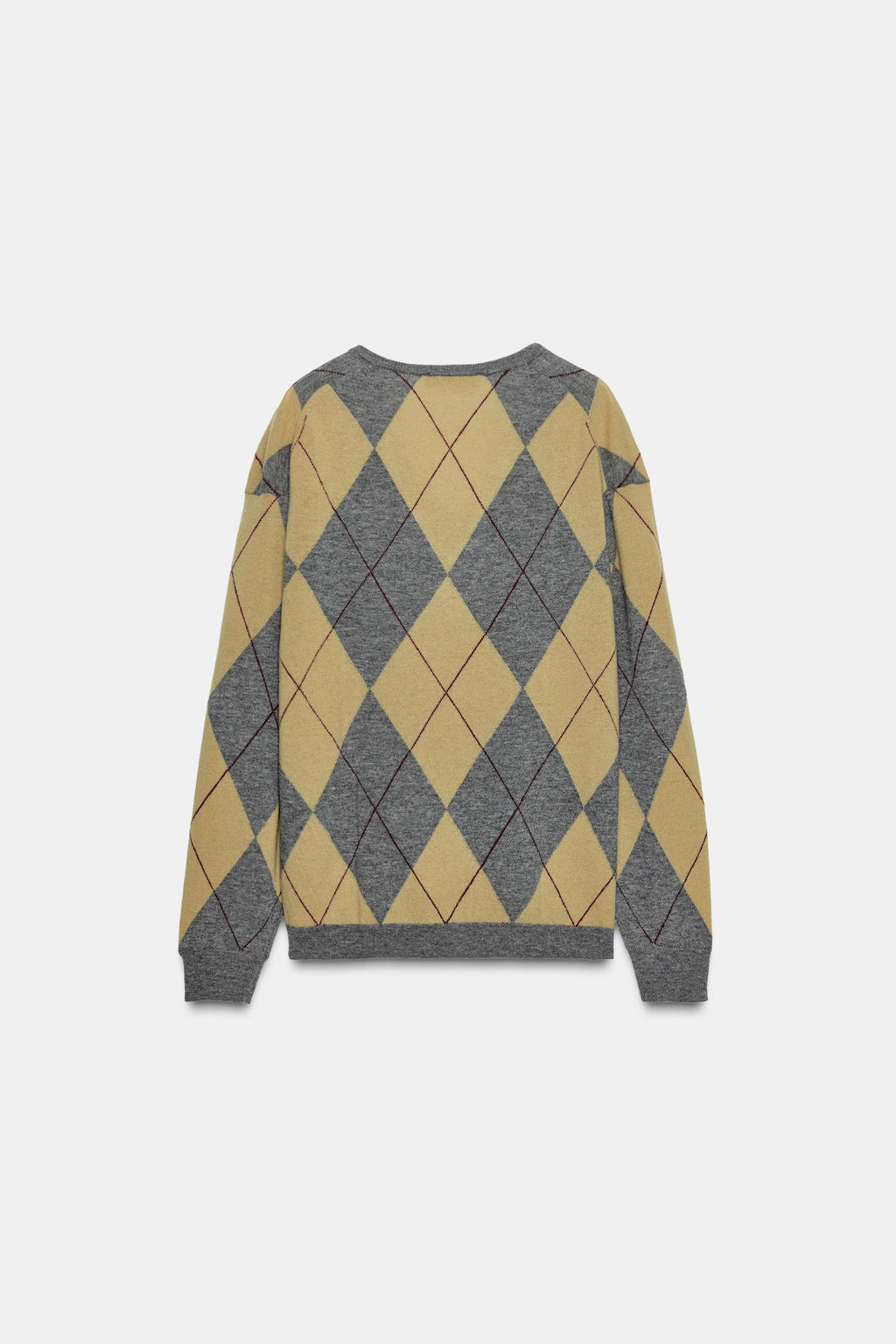 JERSEY 100% LANA ROMBOS / Verde gris - Zara фото 6