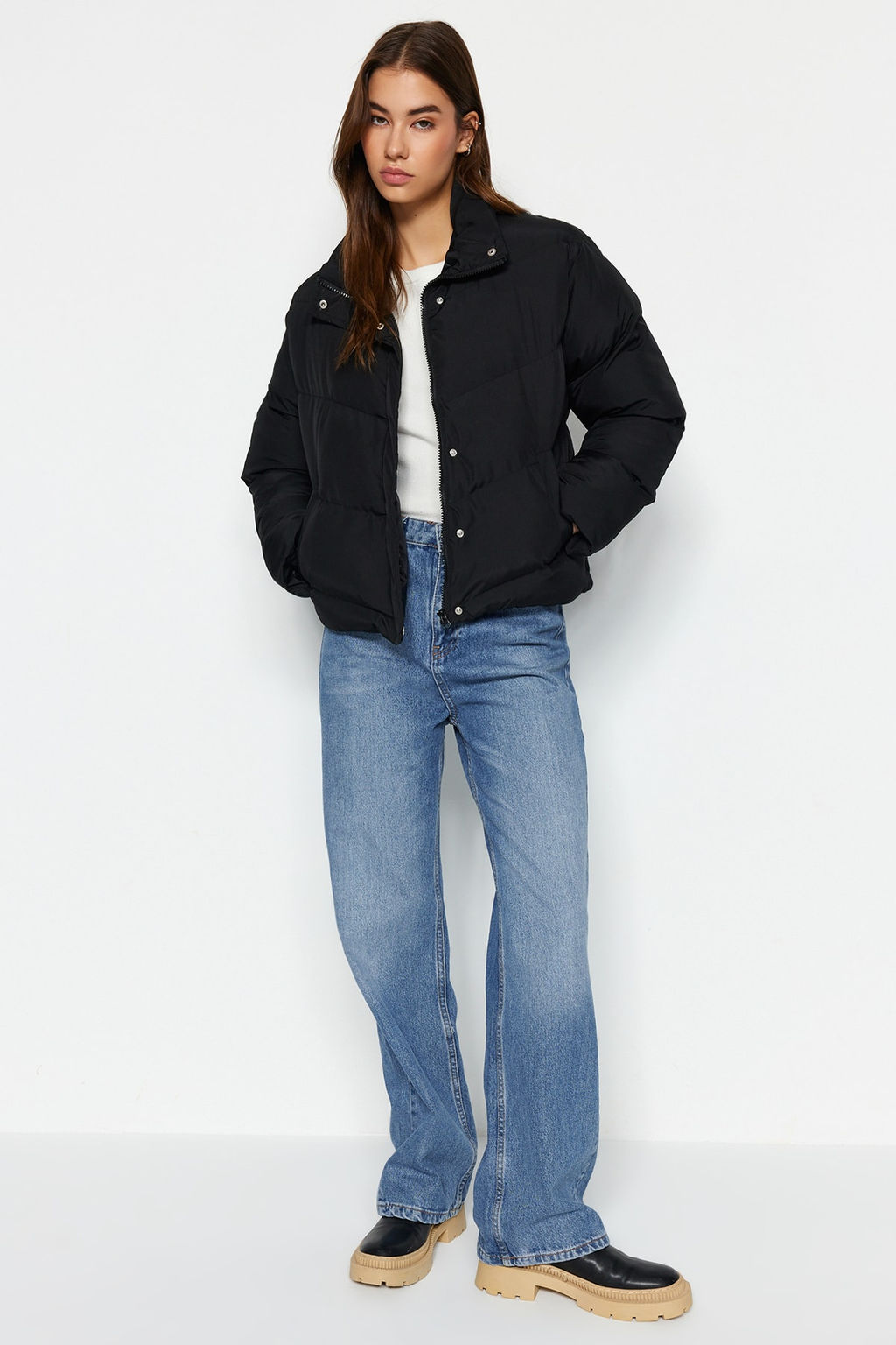 TRENDYOLMILLA Siyah Regular Su Itici Sisme Mont TWOAW24MO00048  фото 24