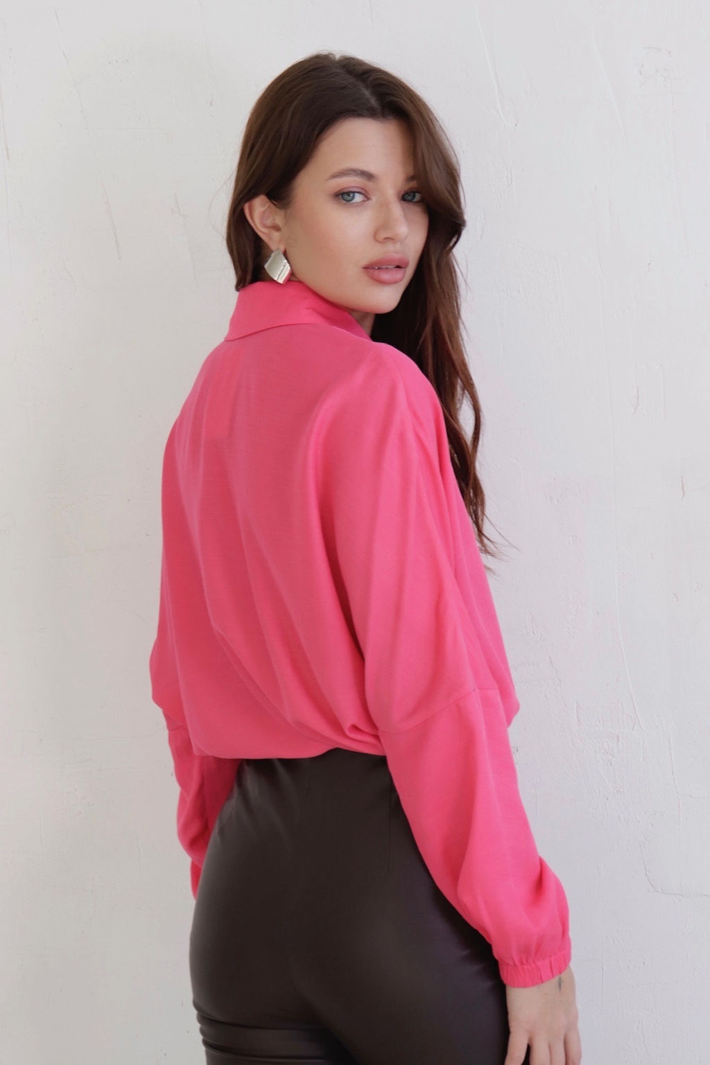 Рубашка базовая летучая мышь со спущенной линией плеча - Martichelli фото 40