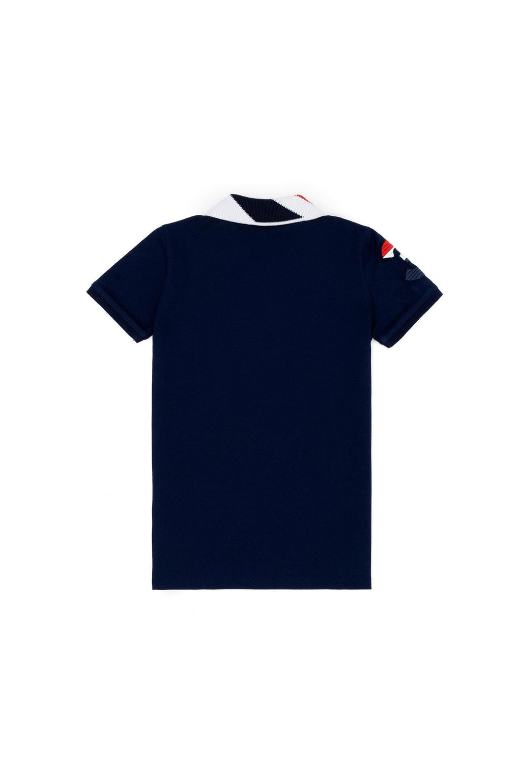 Темно-синяя базовая футболка с воротником-поло для мальчиков - U.s. polo assn фото 5