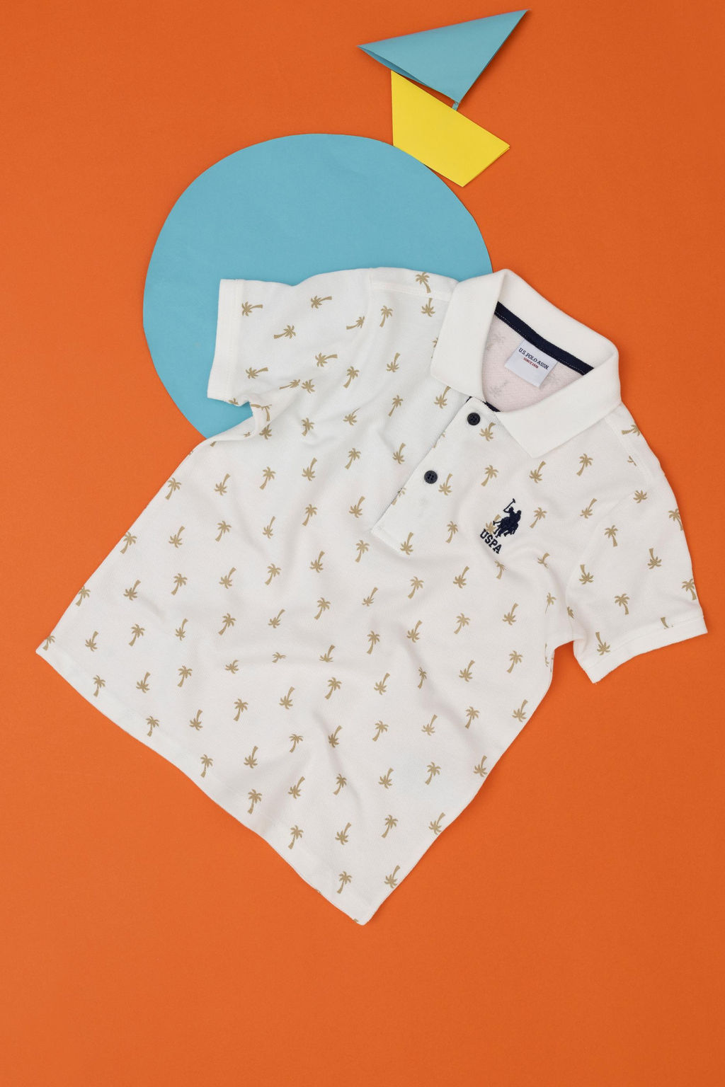 Футболка U.S. Polo Assn для мальчиков из хлопка экрю  фото 11