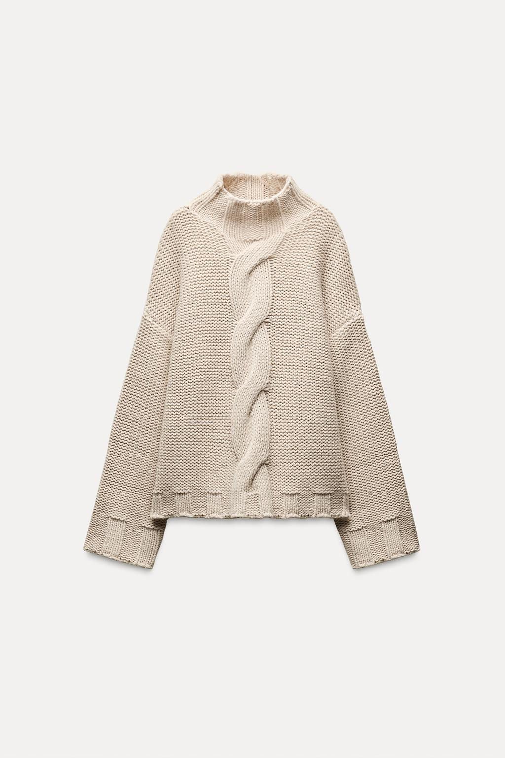 CABLE KNIT SWEATER - Zara фото 5
