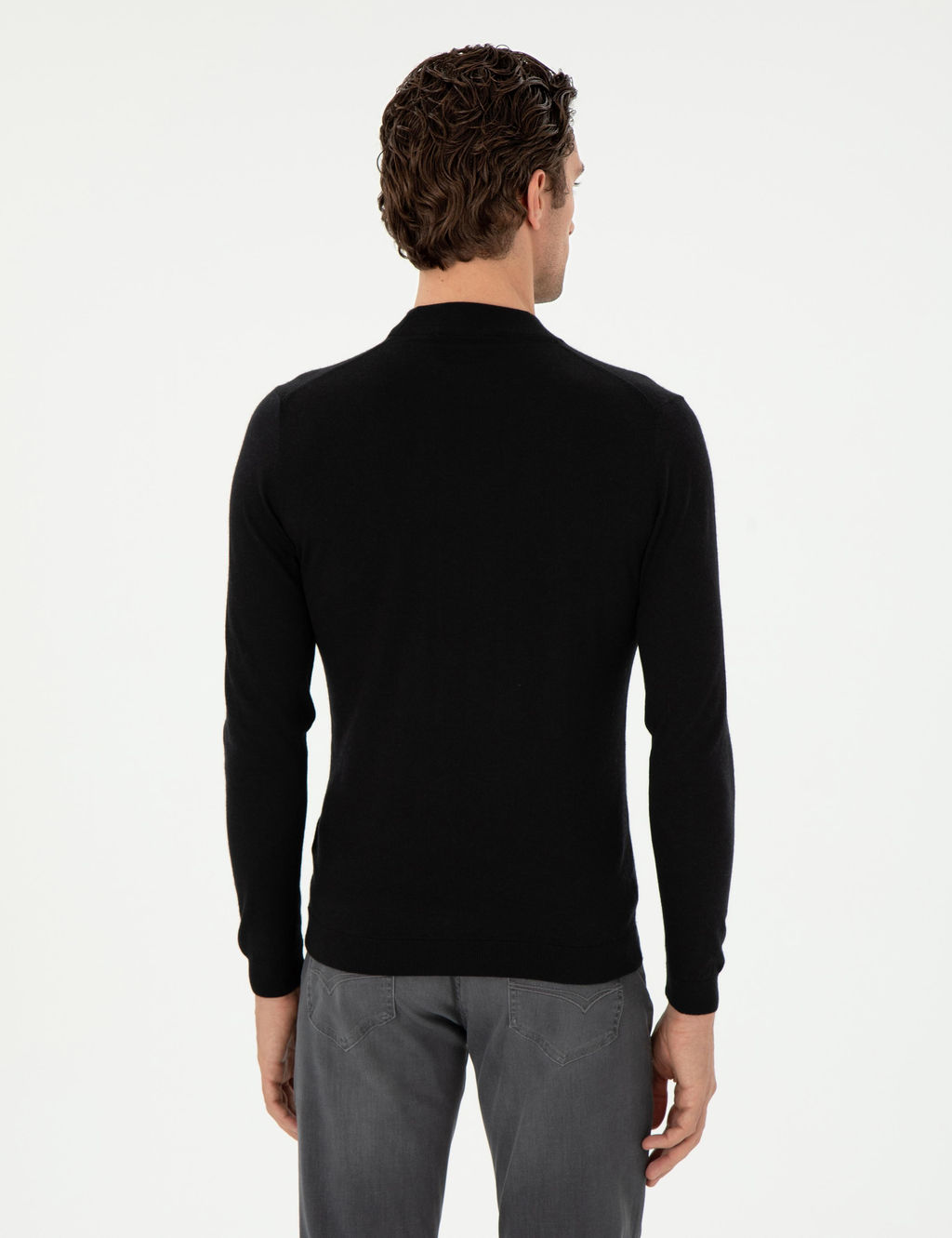 Черный зауженный свитер - Cacharel фото 5