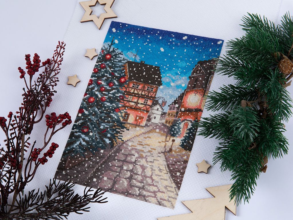 Набор для вышивания PANNA PR-7355 Новогодняя улочка 14 х 21.5 см