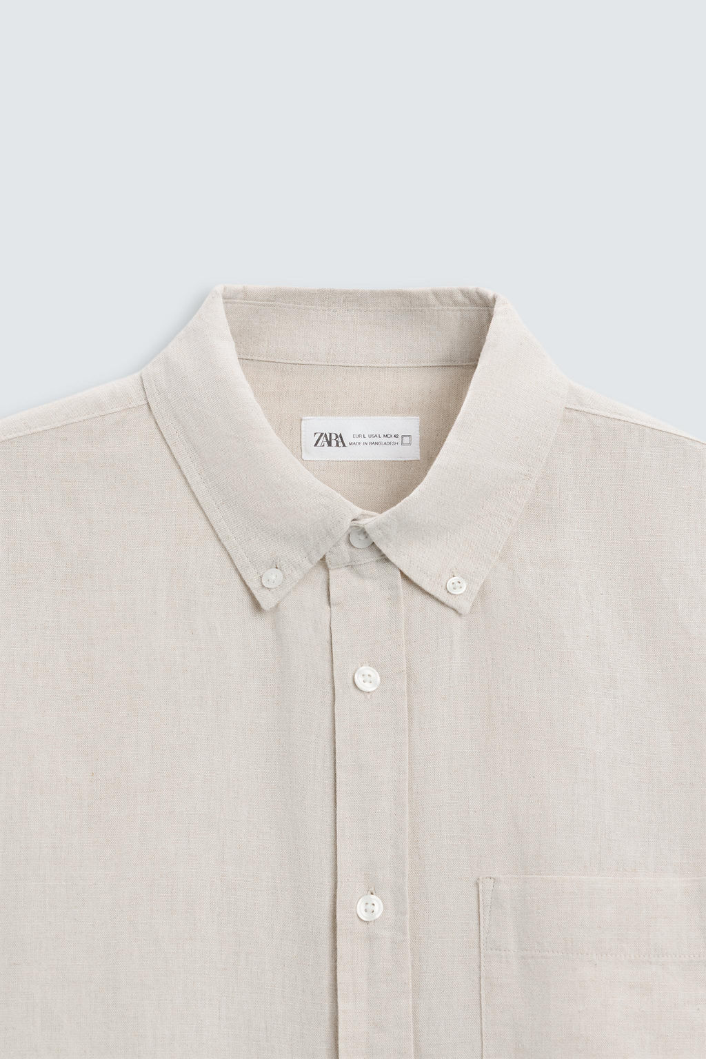 COTTON - LINEN SHIRT - Zara фото 7