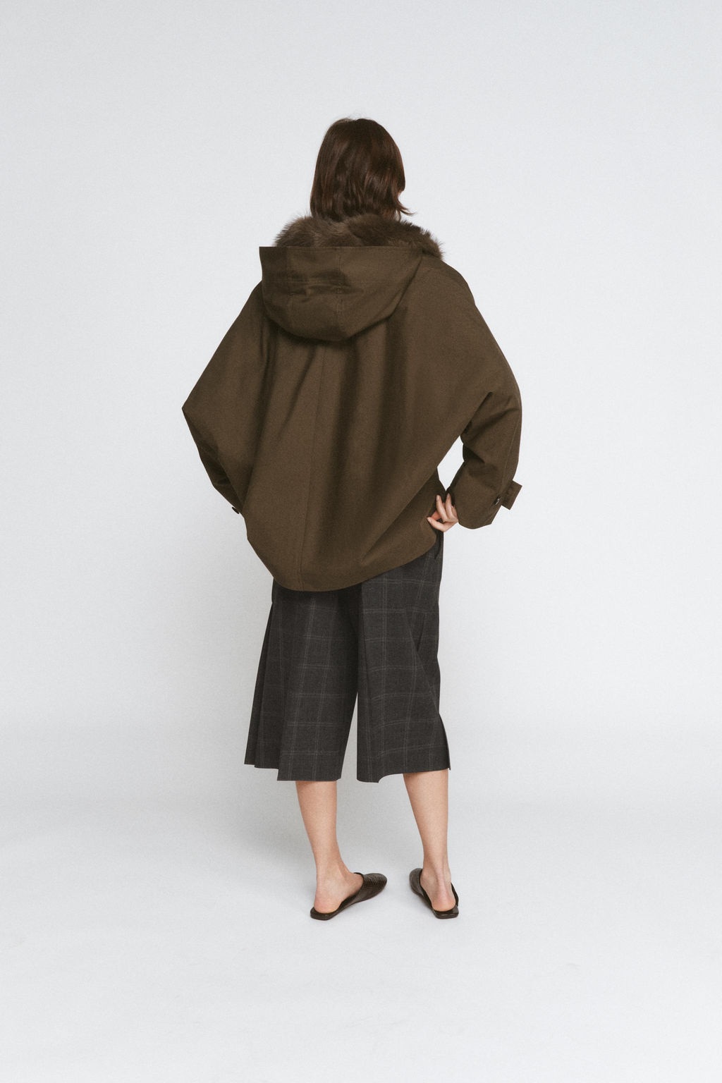 ZW COLLECTION FAUX SHEEPSKIN COLLAR PARKA - Zara фото 3