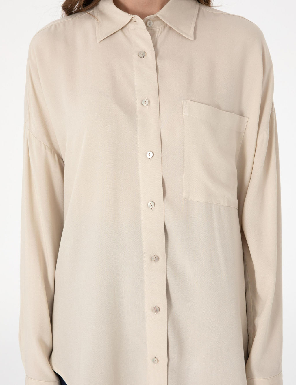 Krem Oversize Uzun Kollu G_mlek - Pierre cardin фото 6