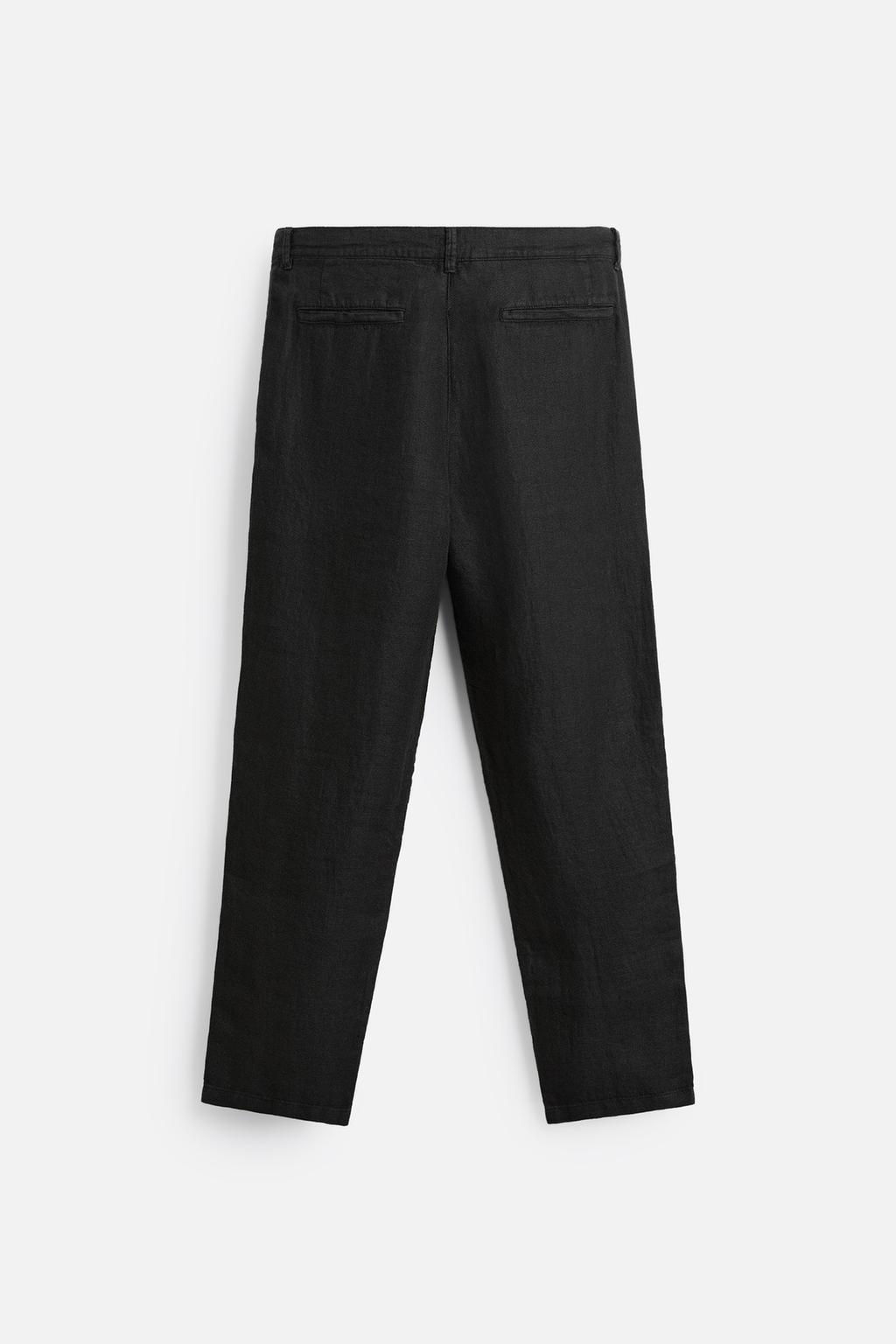 PLEATED LINEN TROUSERS - Zara фото 7