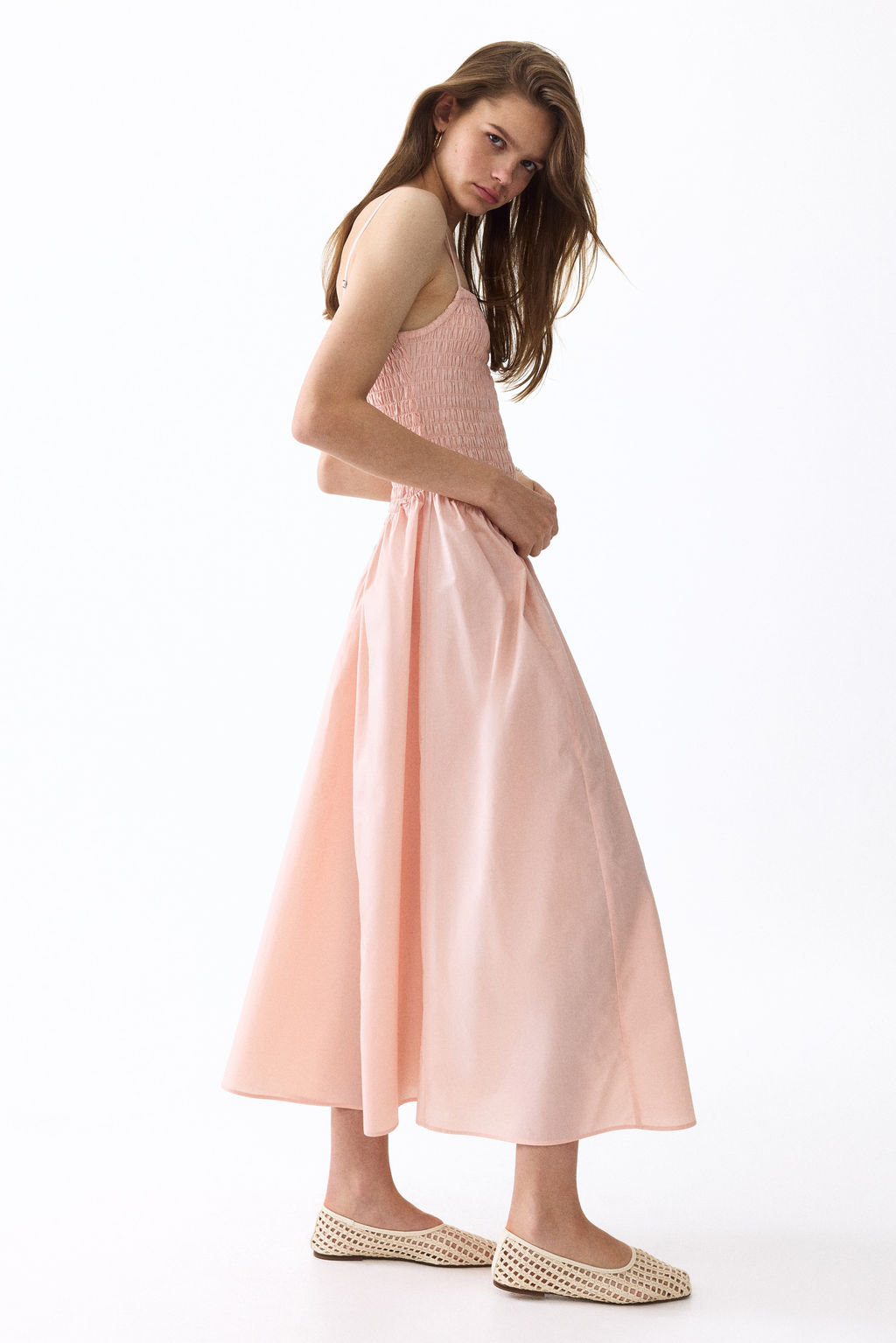 Vestido nido de abeja con vuelo - H&m фото 4