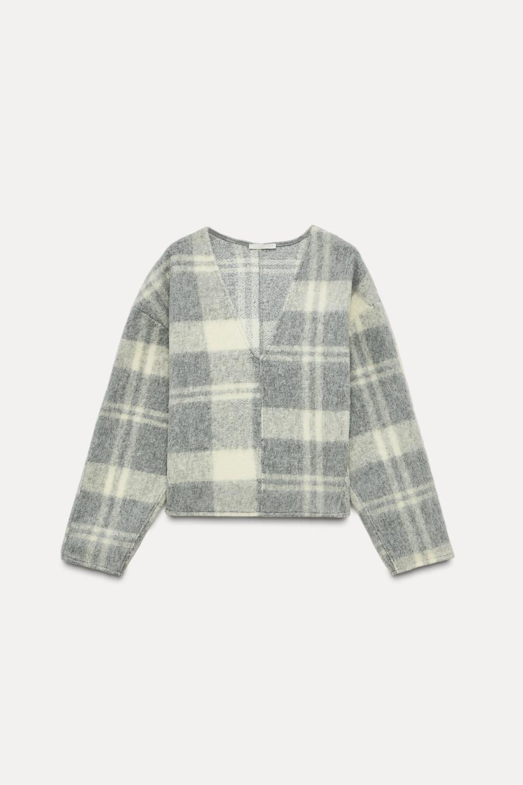 SOFT CHECK SWEATSHIRT - Zara фото 2