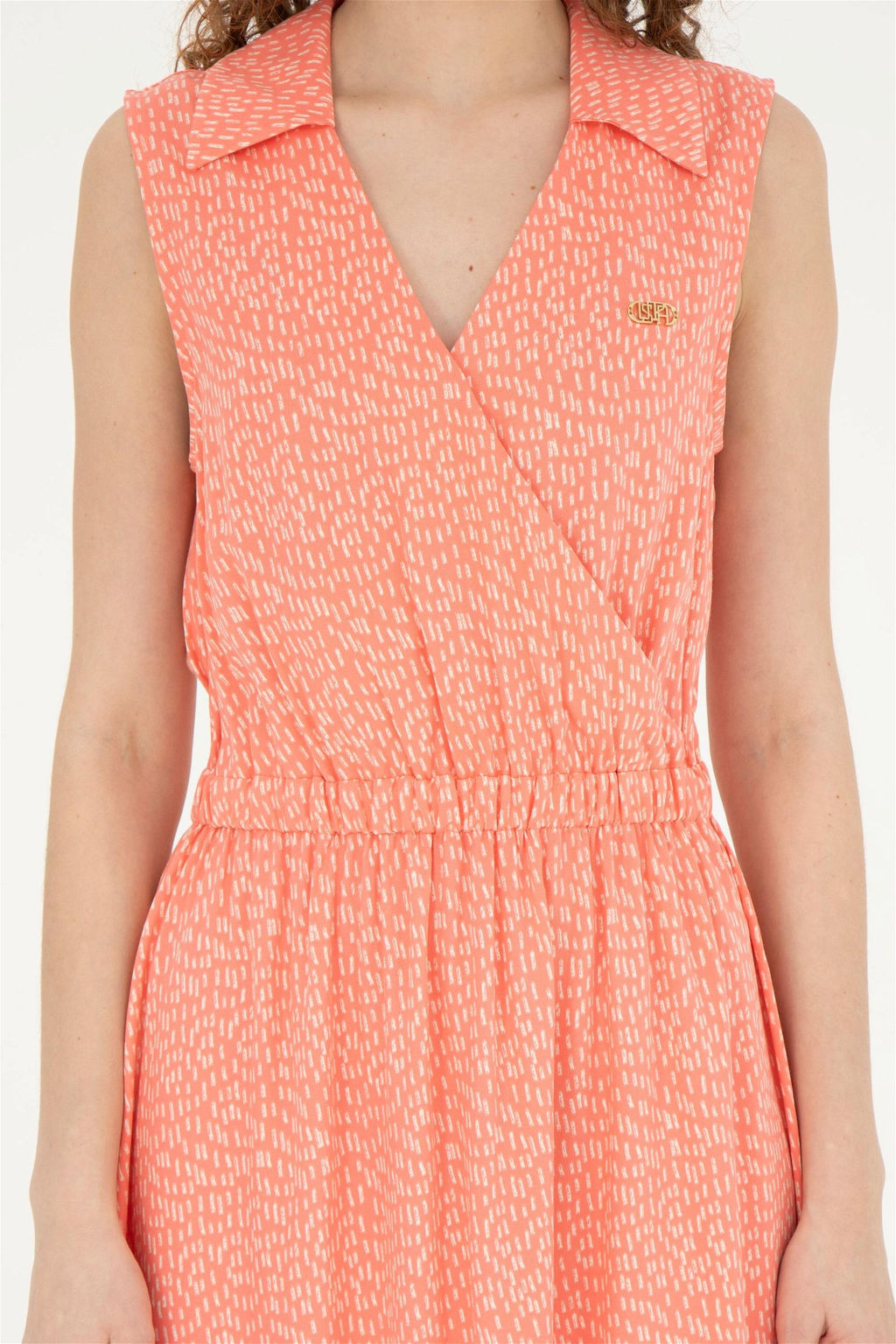 Женское неоново-розовое тканое платье - U.s. polo assn фото 6