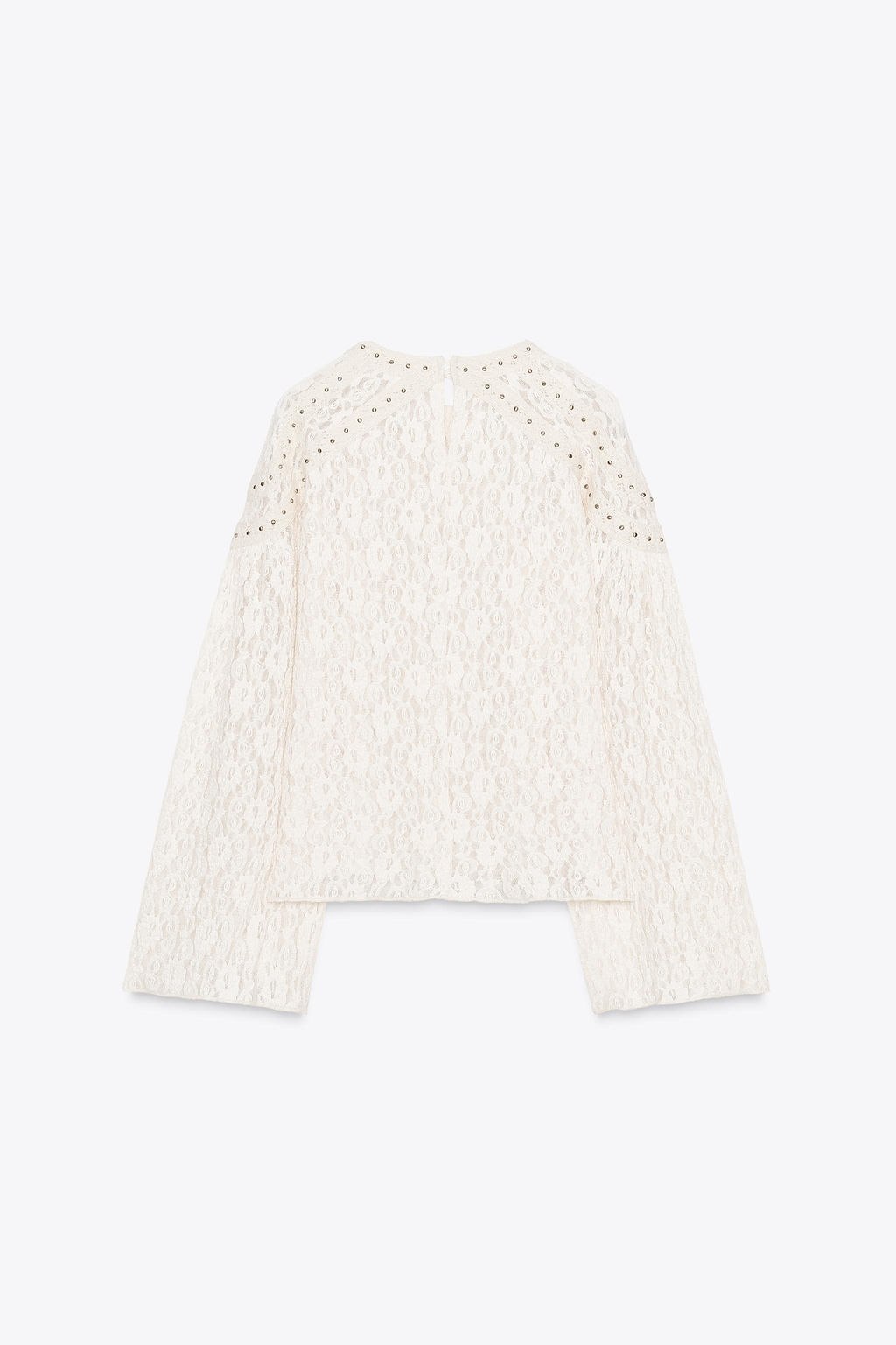 STUDDED LACE TOP - Zara фото 9