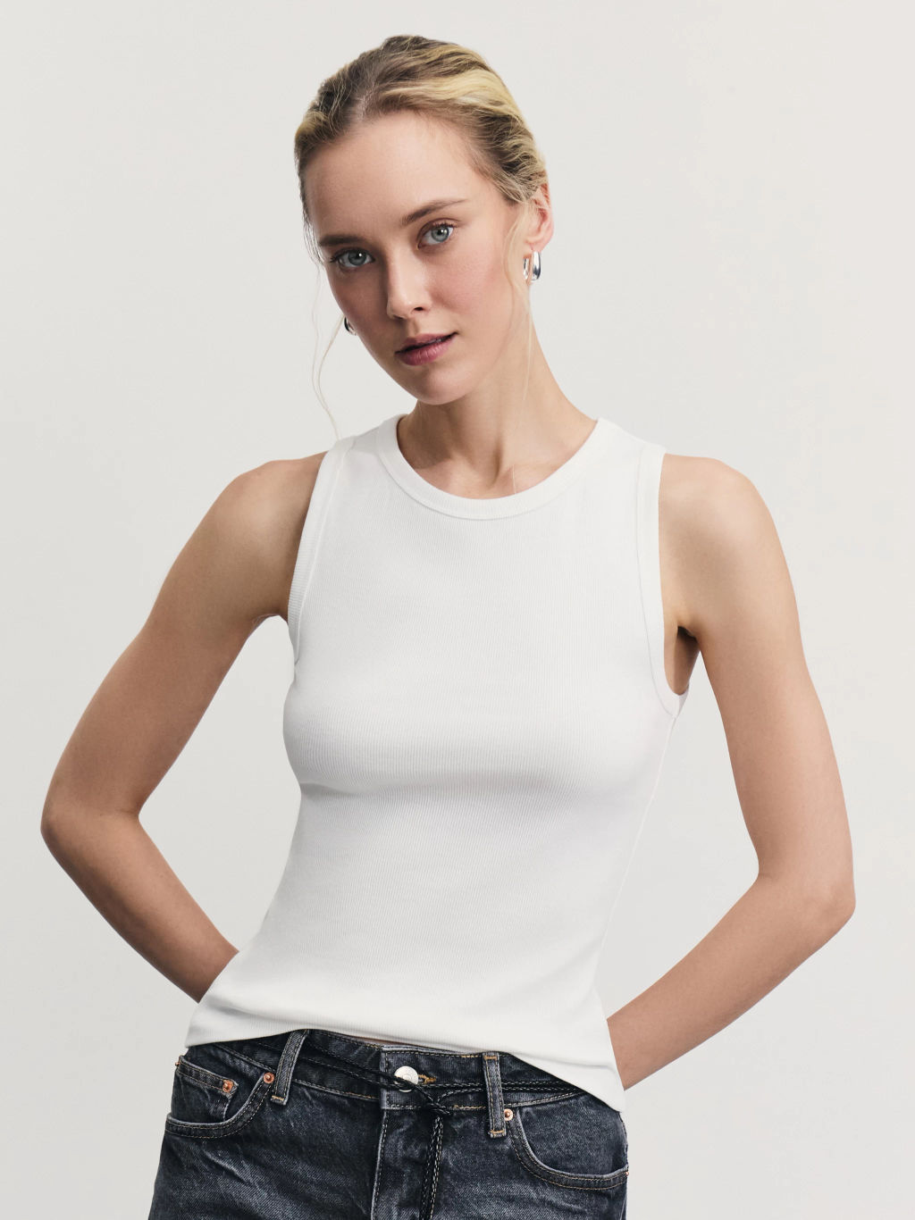 Базовая майка в рубчик / Zarina