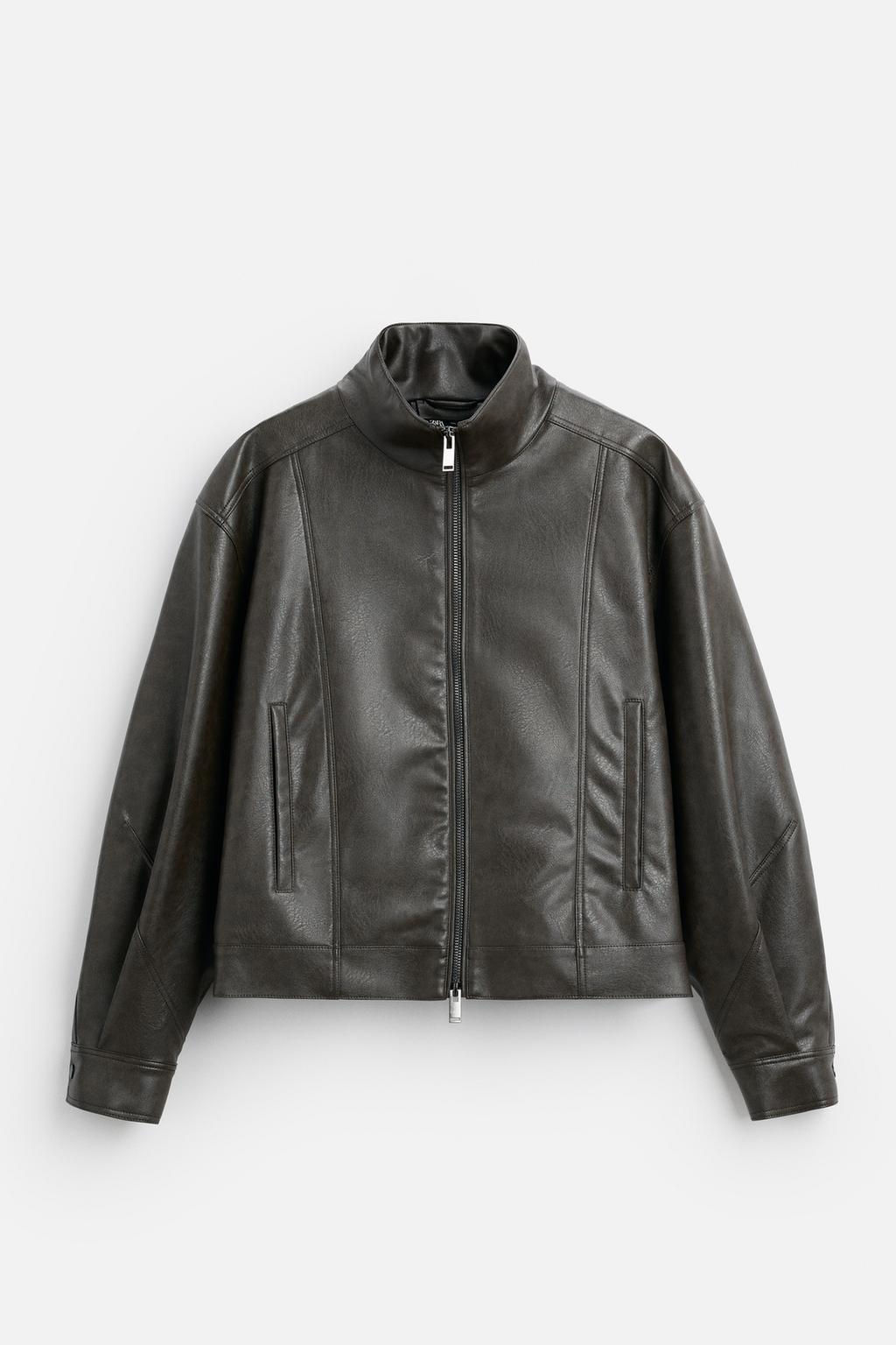 LEATHER EFFECT JACKET - Zara фото 6