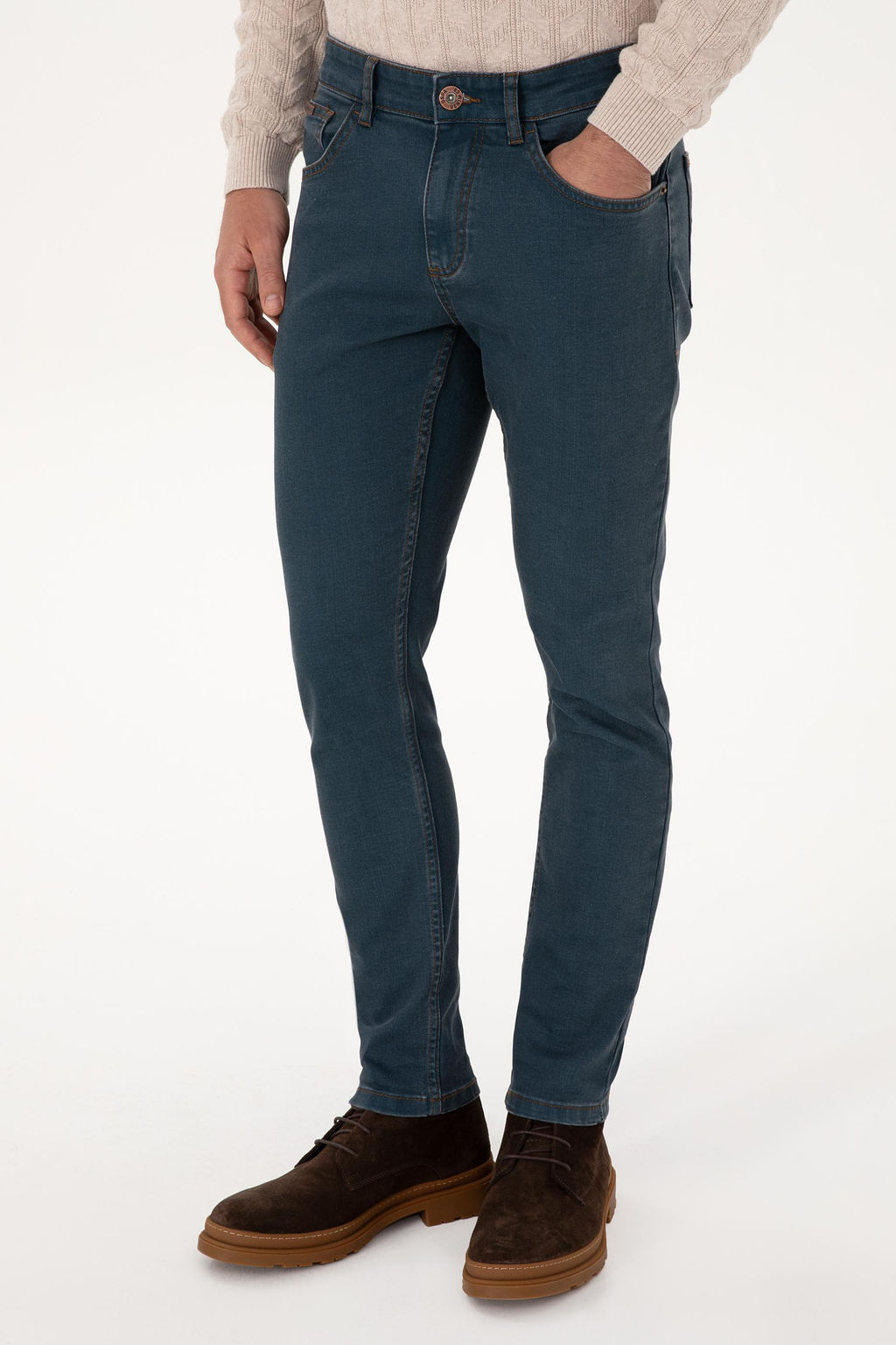 Erkek Petrol Jean Pantolon Sepette S_rpriz _ndirim - U.s. polo assn фото 2