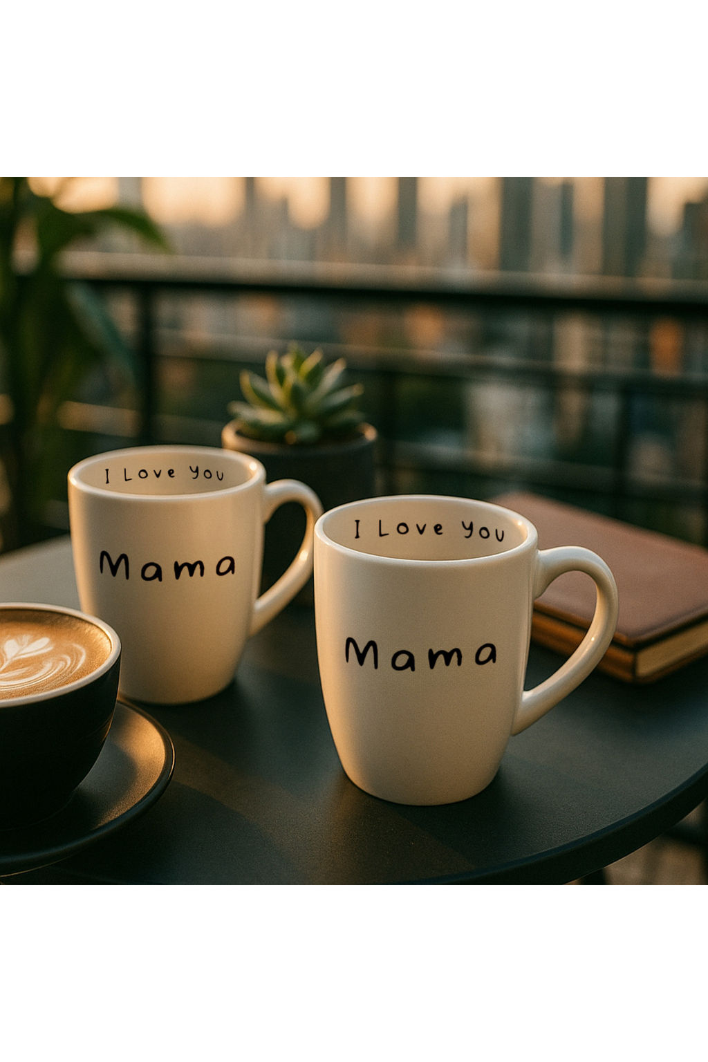 Trendyolmilla Home 2li Porselen Moms Coffee Bask?l? Kupa TPHSS25UP00007  фото 2