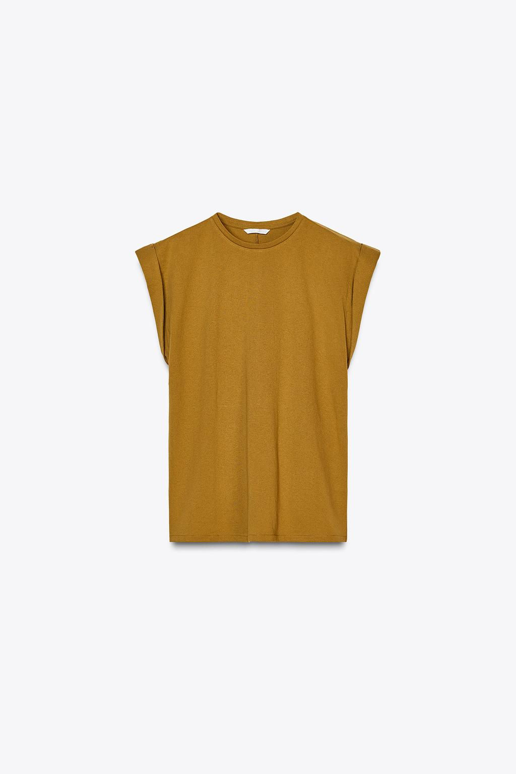 DROP SHOULDER TEXTURED T-SHIRT - Zara фото 12