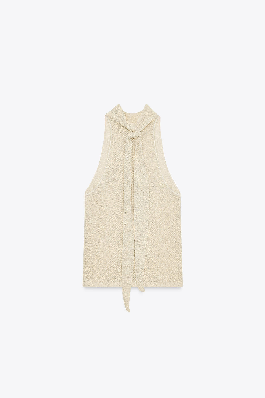 METALLIC THREAD HALTER TOP - Zara фото 13