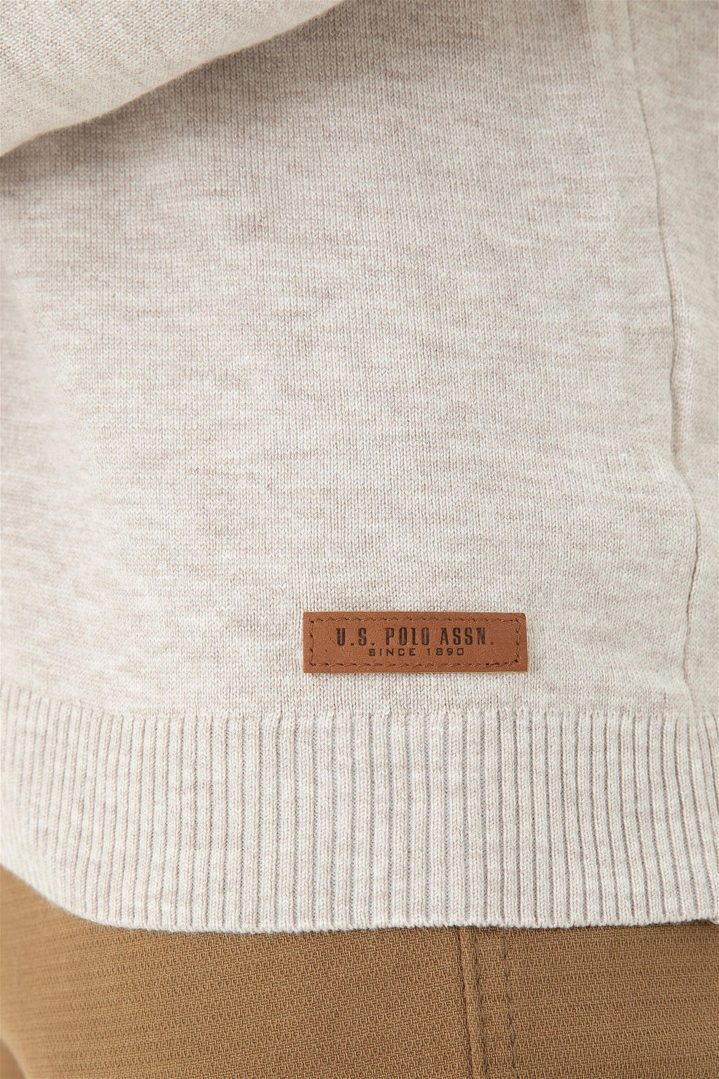 U. S. Polo Assn Мужской свитер из каменного меланжа - U.s. polo assn фото 7