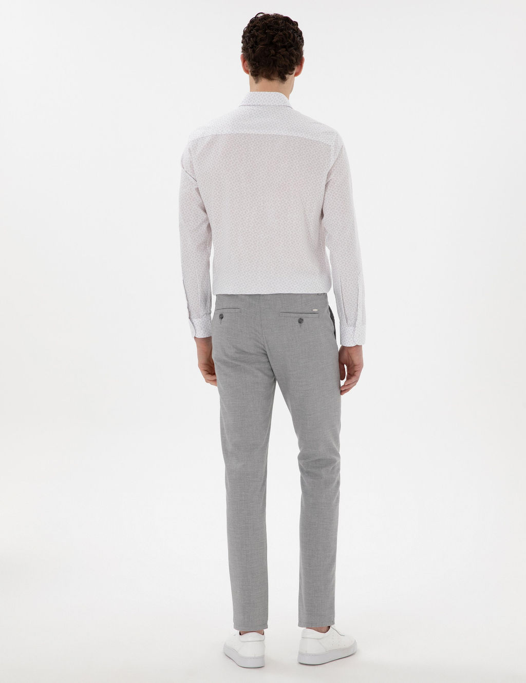 Gri Slim Fit Kanvas Pantolon - Pierre cardin фото 4