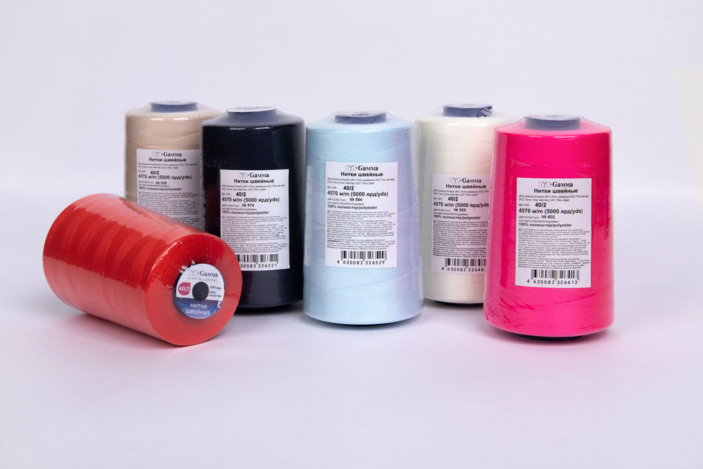 Швейные нитки (полиэстер) 40/2 4570 м Gamma ( 101-200 ) 4570 м