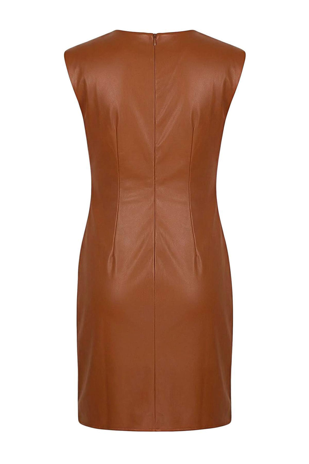 Kahverengi Duz K?sa / Mini Dokuma Elbise TWOAW26EL00336