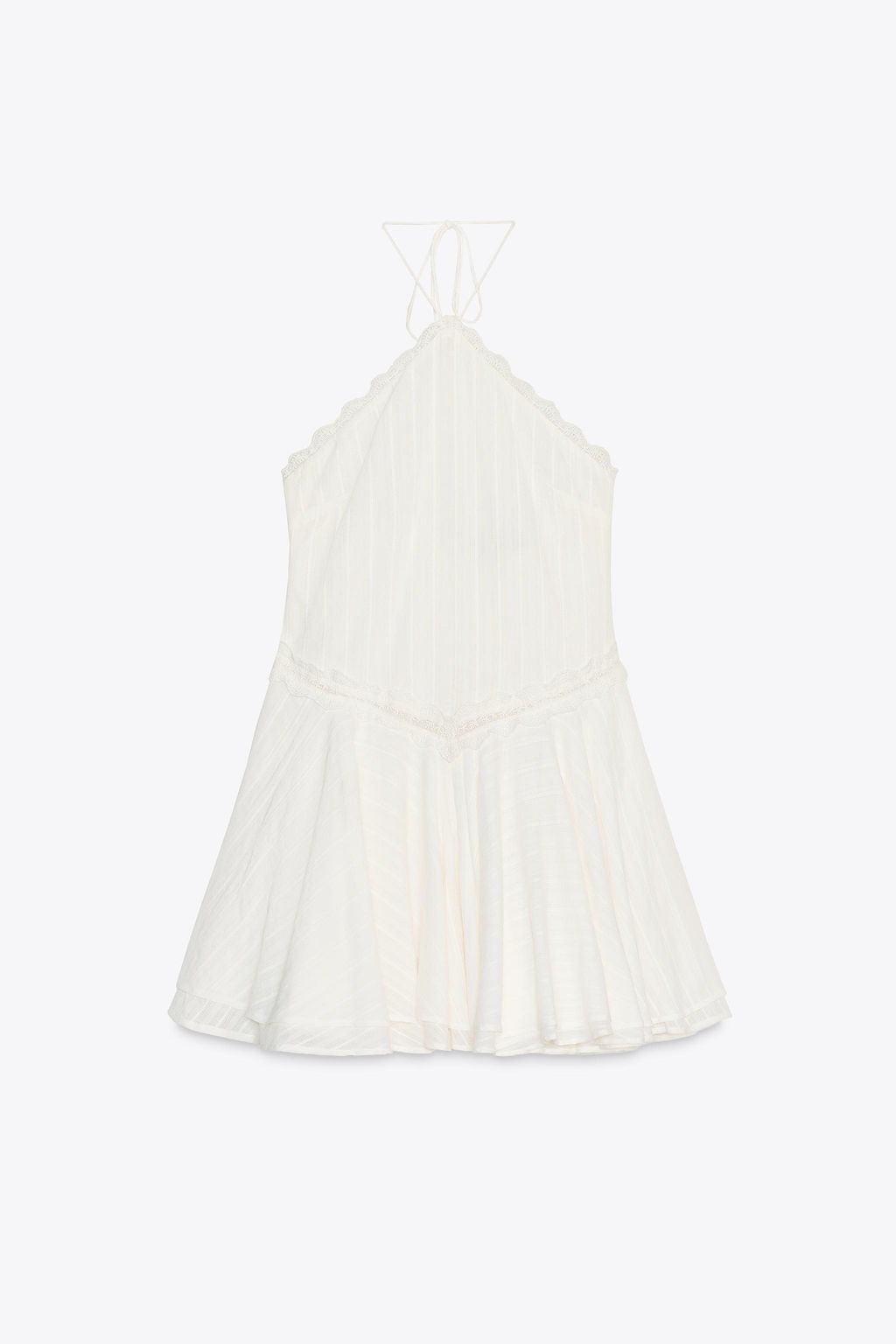 RUFFLED HALTER SHORT DRESS - Zara фото 4