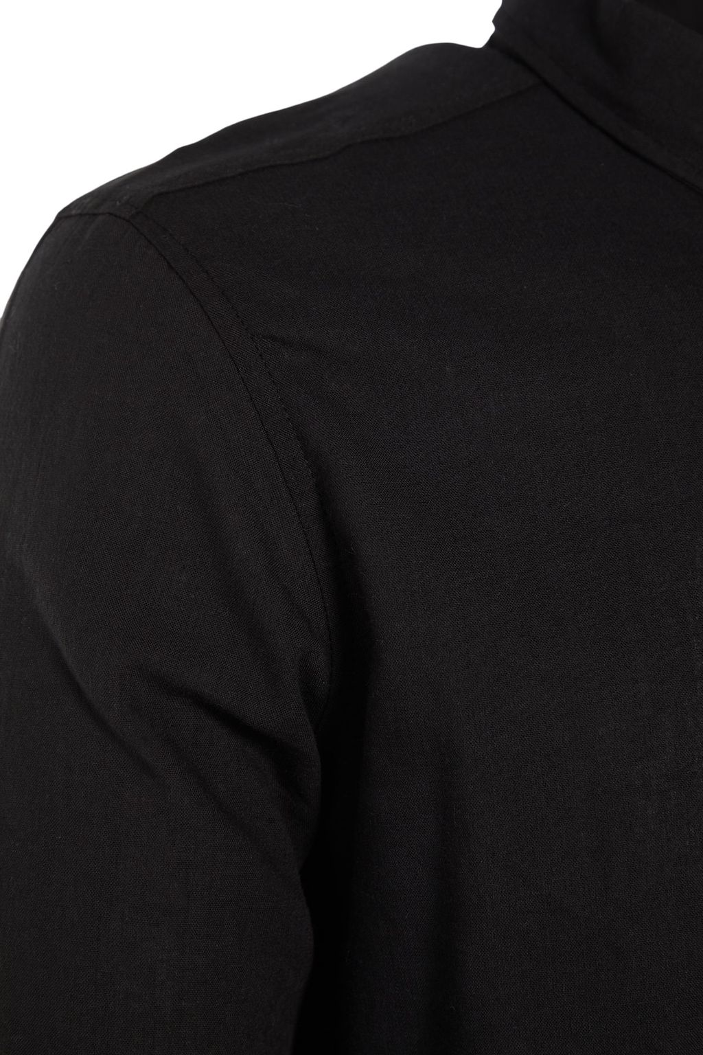 TRENDYOL MAN Koyu Yesil Dugmeli Yaka Apoletli Slim Fit Uzun Kol %100 Pamuklu Keten Gorunumlu Gomlek TMNSS20GO0189 - Trendyolmilla фото 11