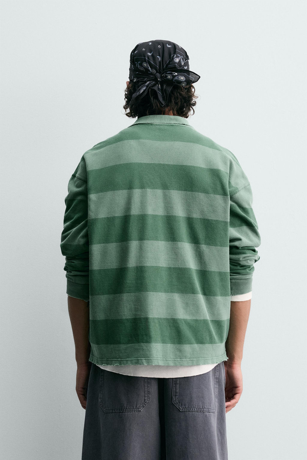 WASHED STRIPED PIQU_ POLO SHIRT - Zara фото 10