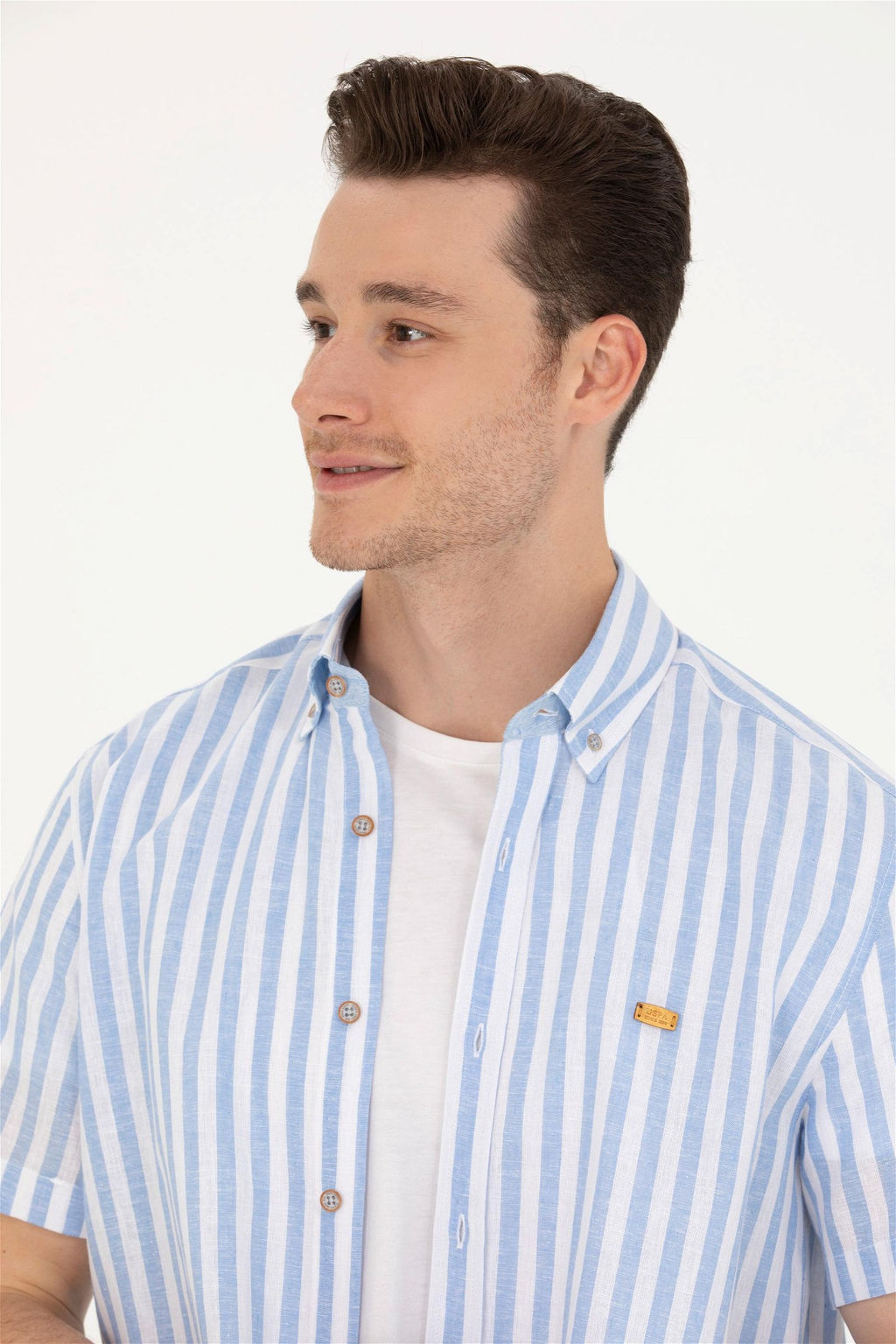 Мужская синяя рубашка с коротким рукавом - U.s. polo assn фото 9