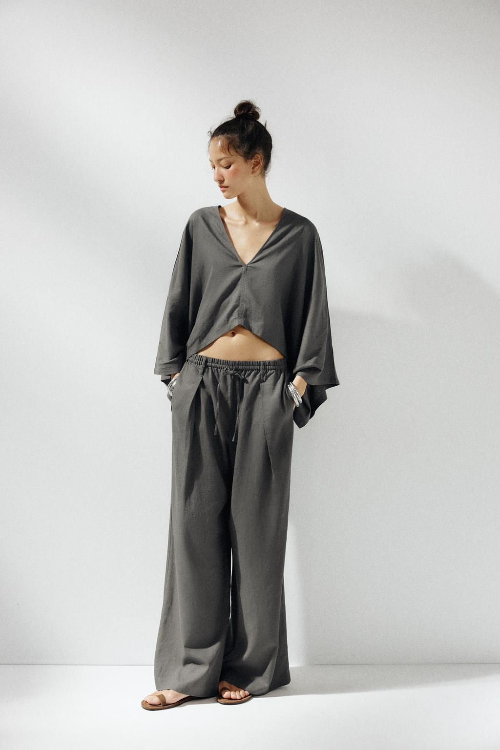 ASYMMETRIC CAPE KIMONO - Zara фото 2