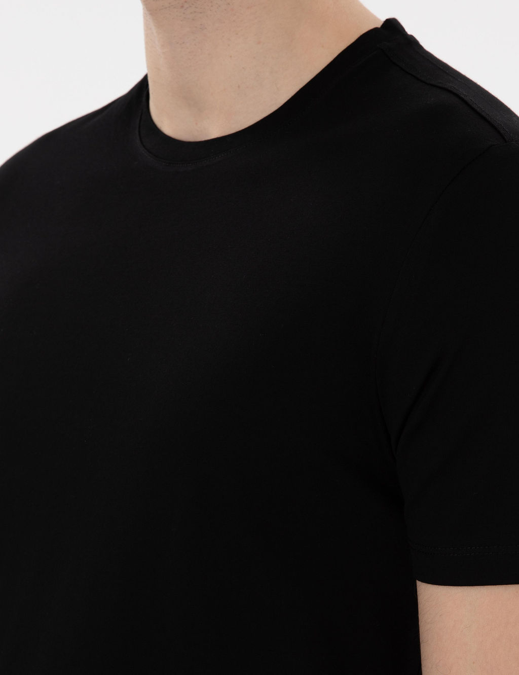 Siyah Slim Fit Merserize Basic Ti__rt - Pierre cardin фото 7