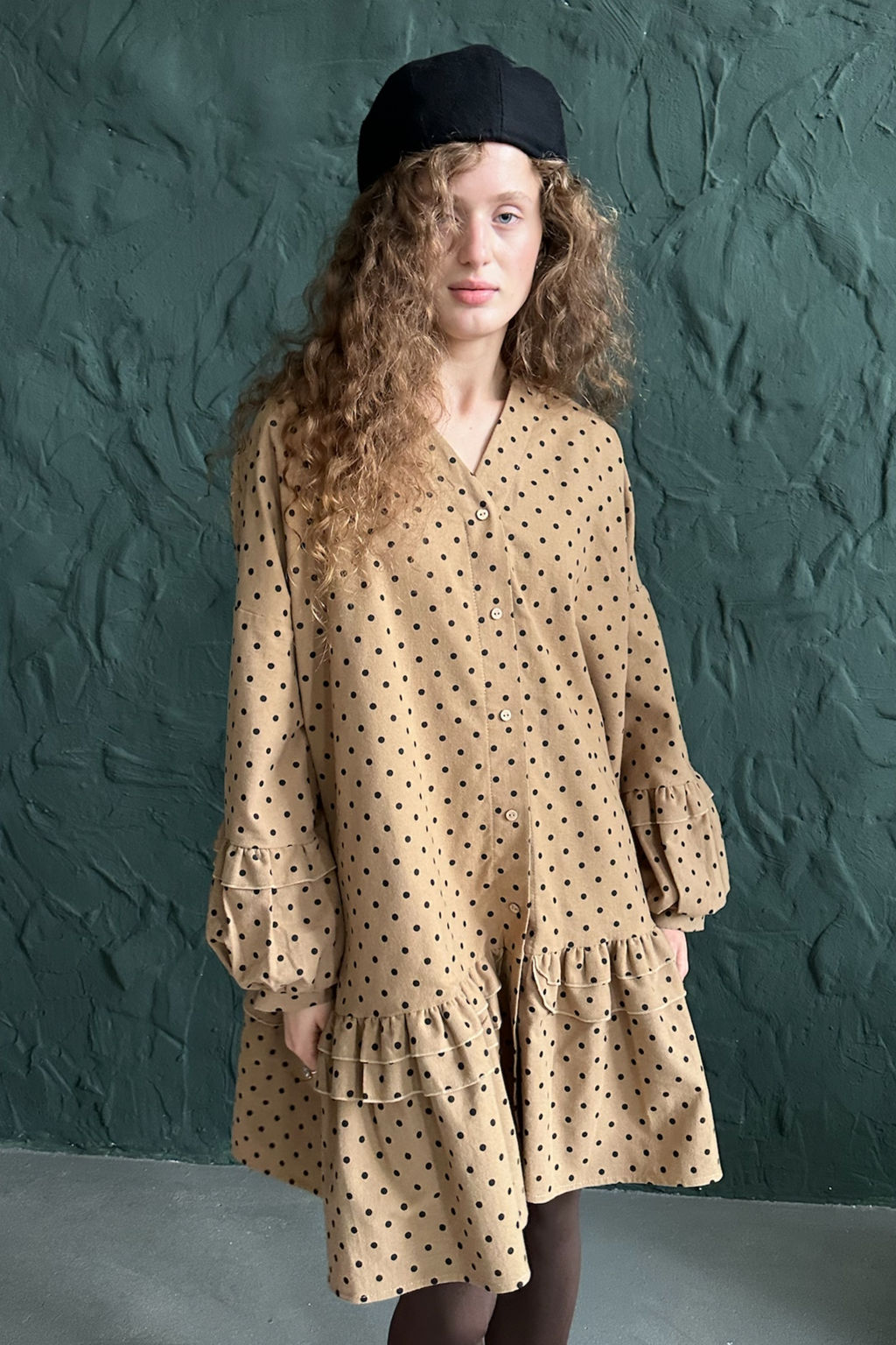 Платье женское COSY076/02/Бежевый, черный - M&G all natural фото 4