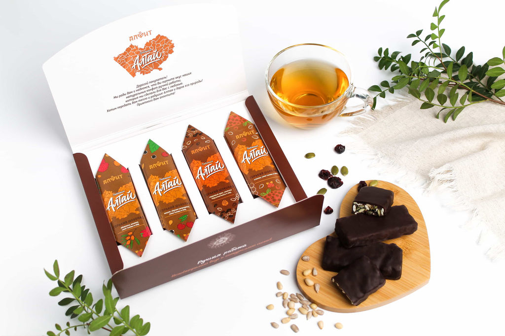 Ассорти НАБОР "Любимый Алтай" горький шоколад Алфит 7254