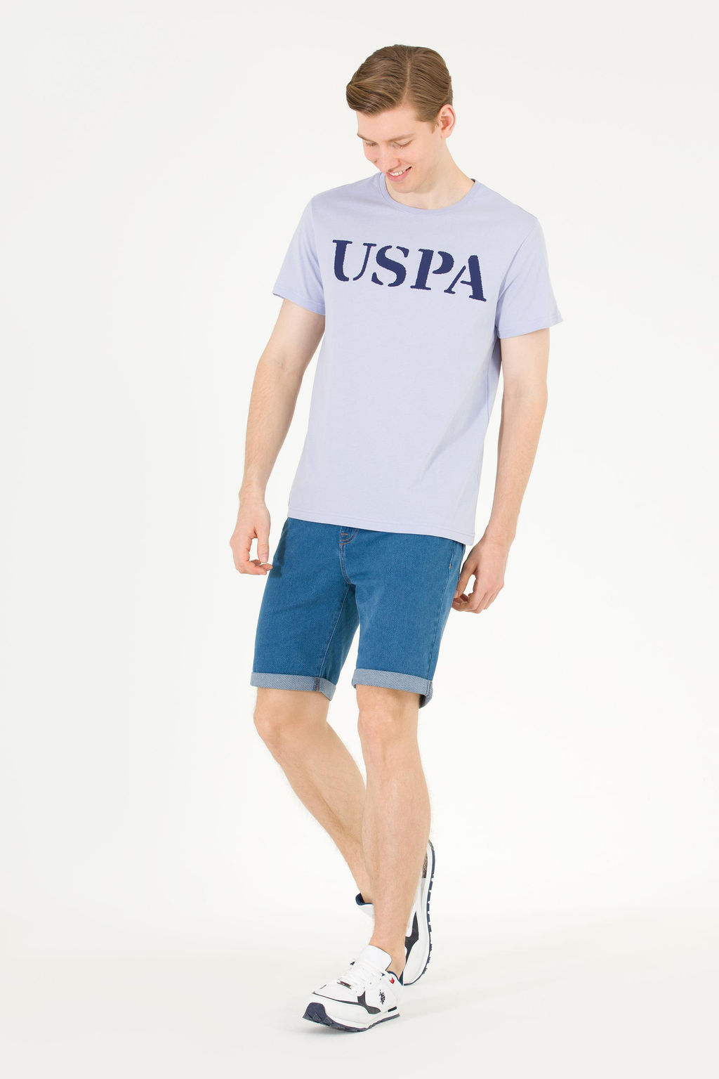 Мужская синяя футболка с круглым вырезом Basic - U.s. polo assn фото 17