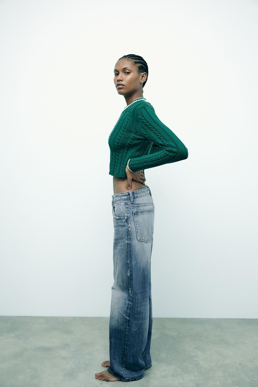 CABLE KNIT SWEATER - Zara фото 5