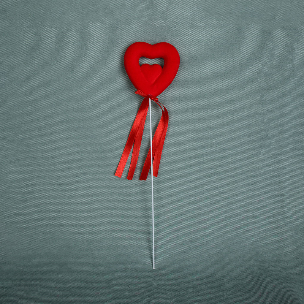 Декоративное украшение Сердце набор 12 шт 22 см топпер / DYS-22 /уп 200/ - Галеонтрейд фото 3