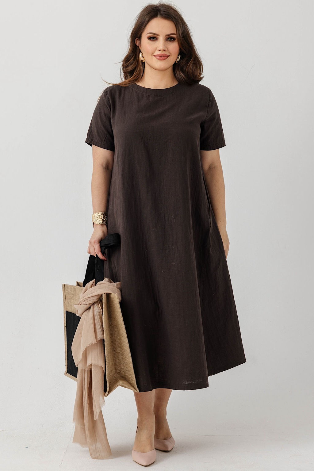 Платье 8808М/03/Коричневый