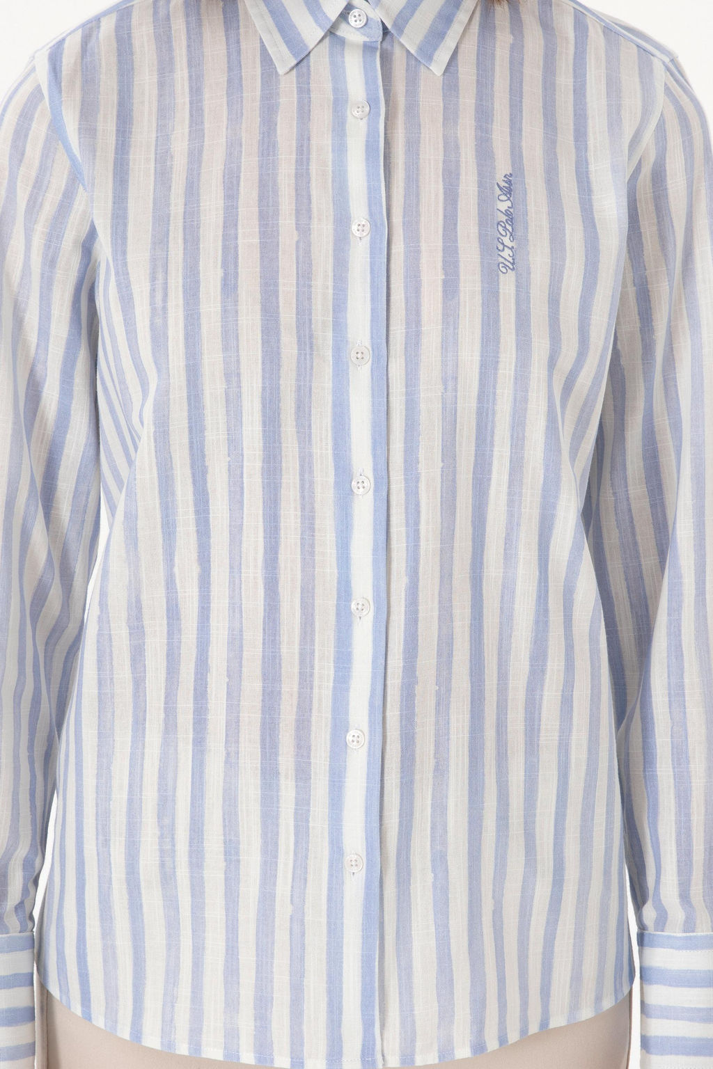 Kad_n A__k Mavi Uzun Kollu G_mlek Sepette S_rpriz _ndirim - U.s. polo assn фото 6