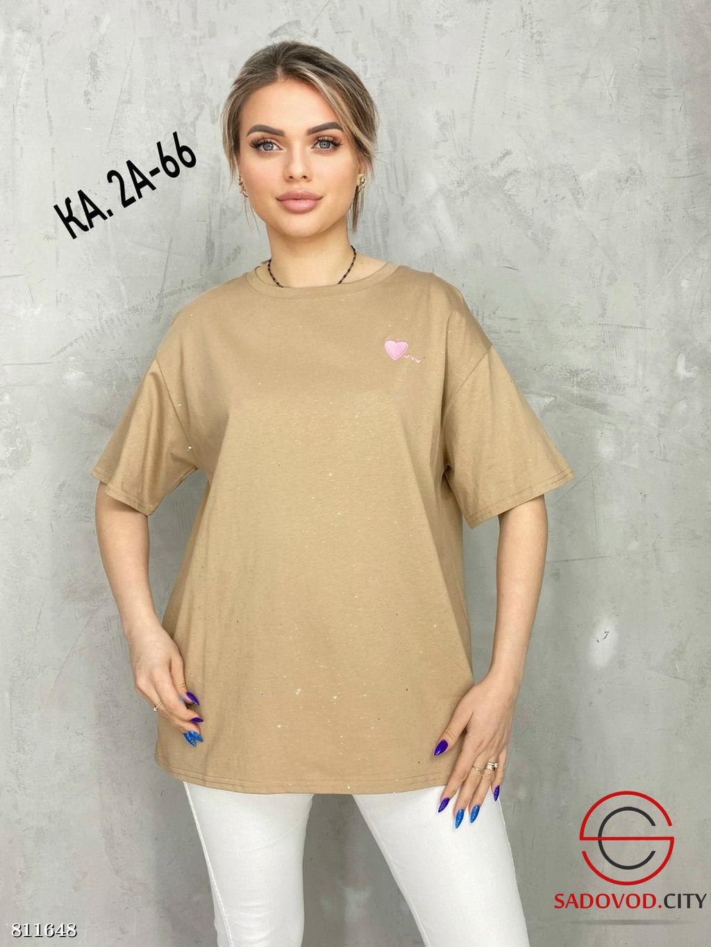 Футболка женская со стразами - Bruno фото 3