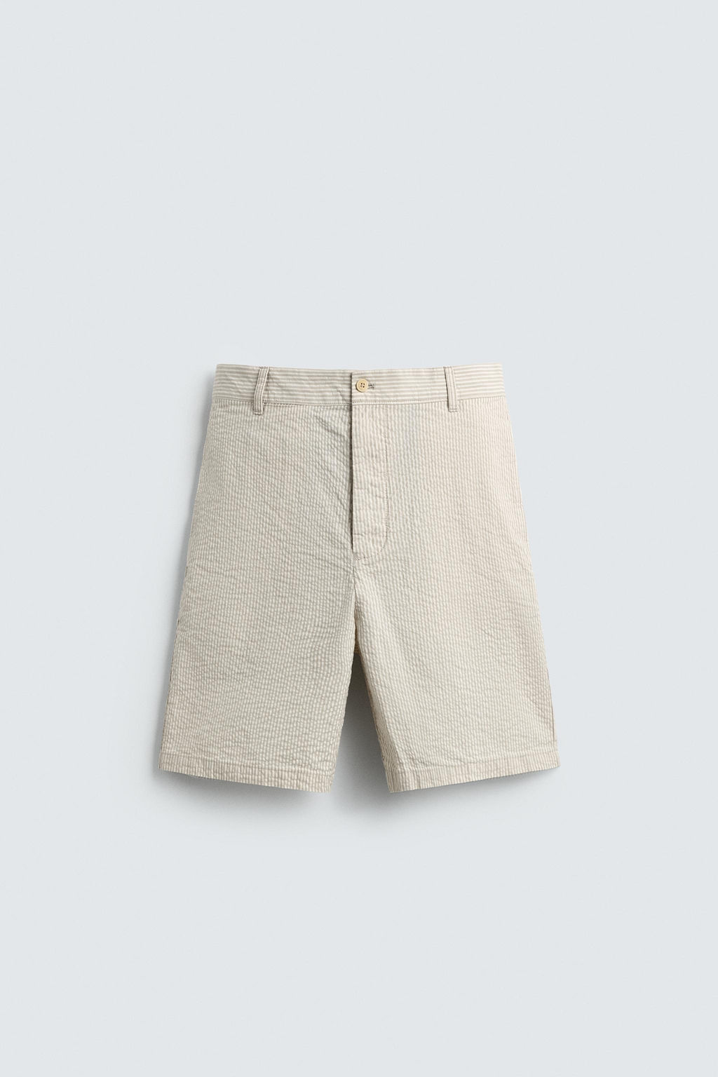 BERMUDA REGULAR FIT SEERSUCKER / Marr?n oscuro - Zara фото 6