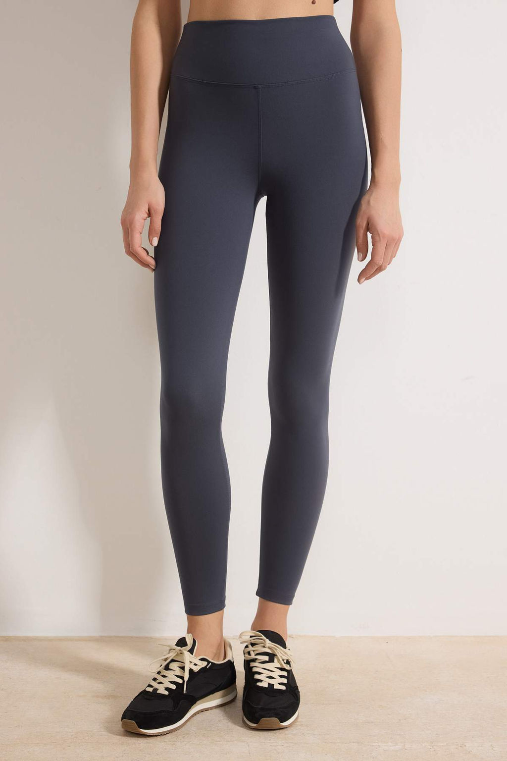 Antrasit Soft F?rcal? Kumas Reflektor Bask? Detayl? Tam Boy Orme Spor Tayt THMAW25TY00020