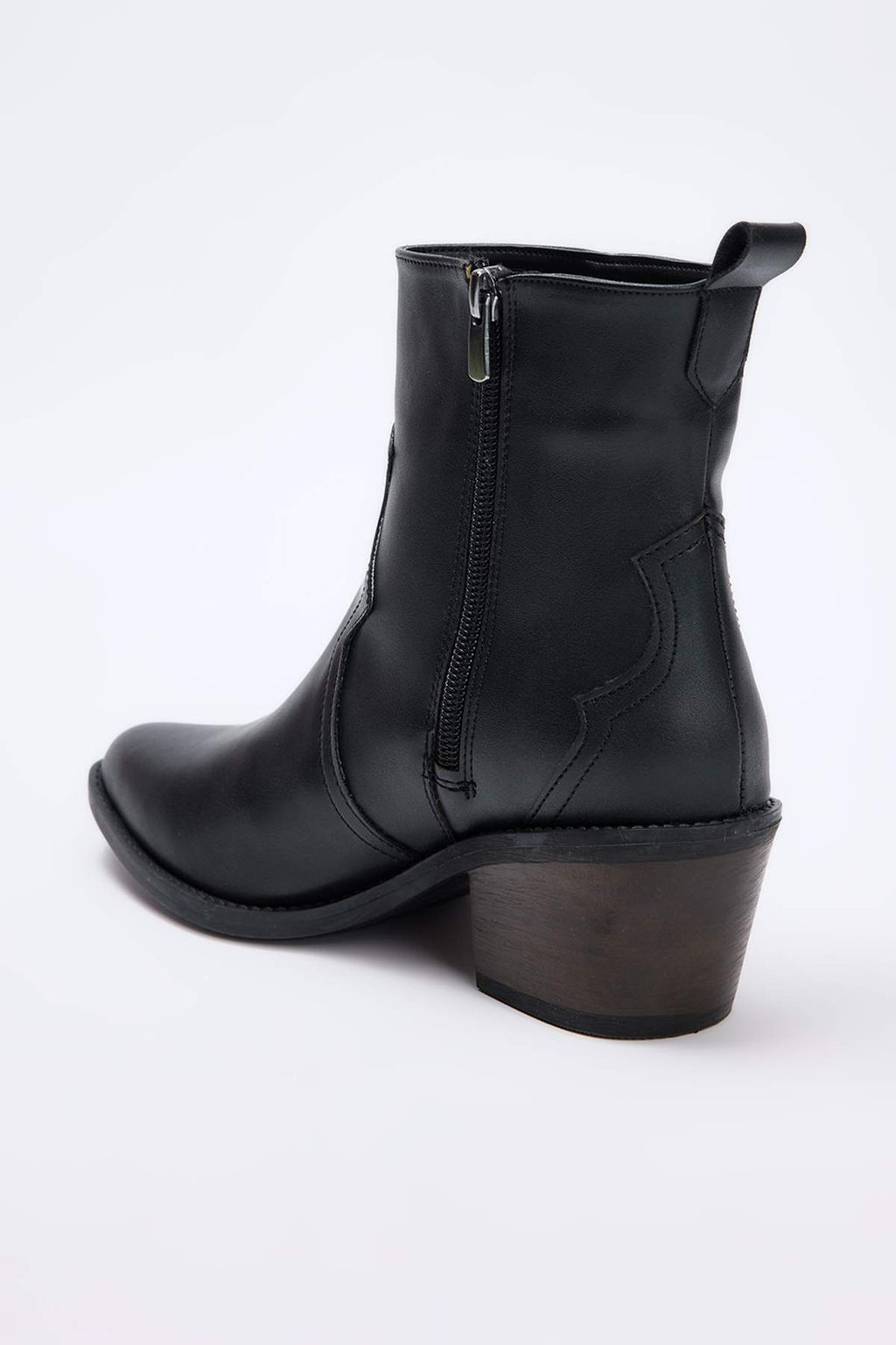 Siyah Blok Topuklu Kad?n Kovboy Bot TAKAW25BO00033