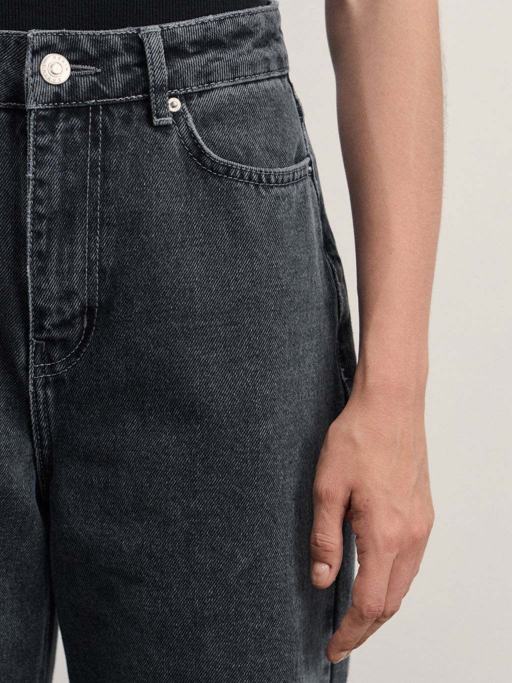 Джинсы wide leg с высокой посадкой / Zarina  фото 5