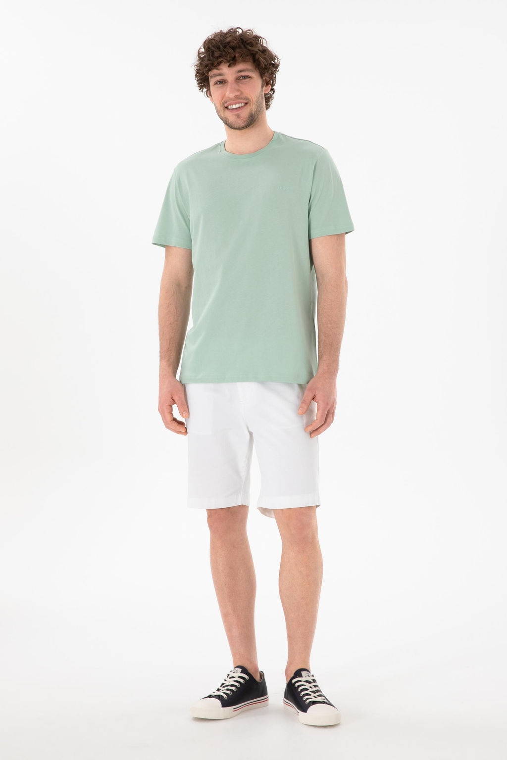 Erkek Regular Fit Bisiklet Yaka Su Ye_ili Basic Ti__rt Sepette S_rpriz _ndirim - U.s. polo assn фото 5