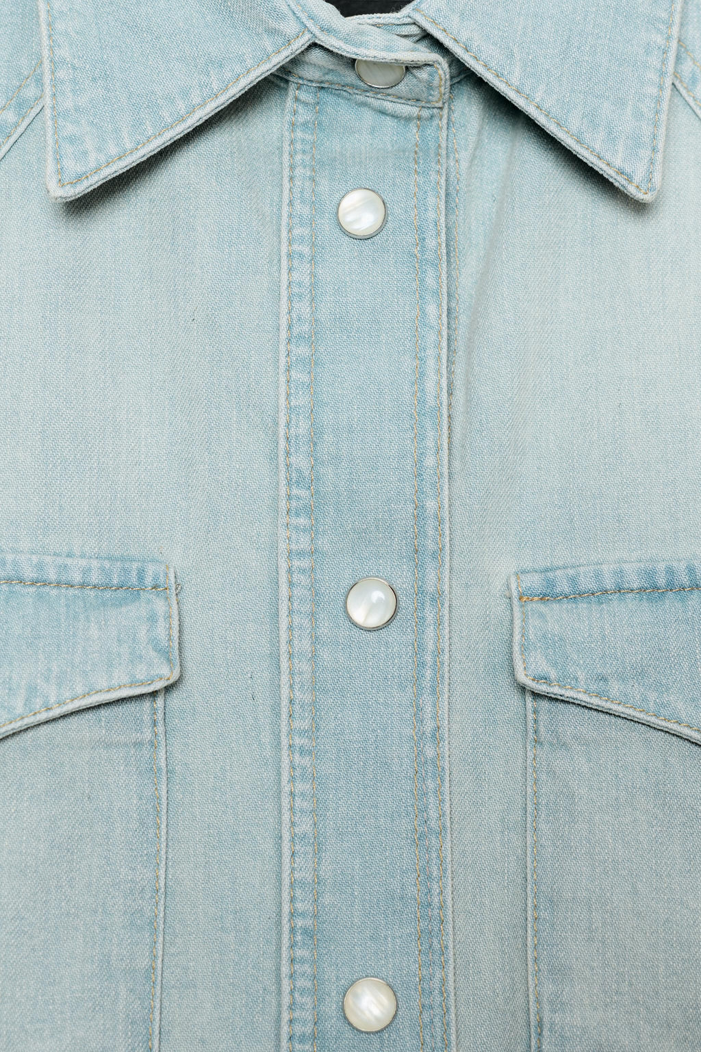 WASHED DENIM SHIRT ZW COLLECTION - Zara фото 8