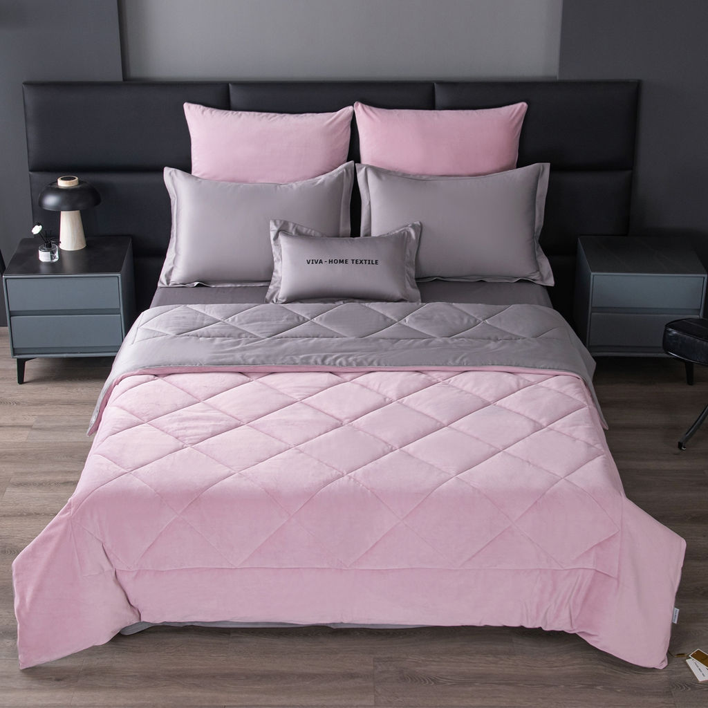 Комплект постельного белья на резинке Сатин Velvet Premium с Одеялом VPR001 180*200*25;160*200*25;140*200*25 Евро 4 Наволочки