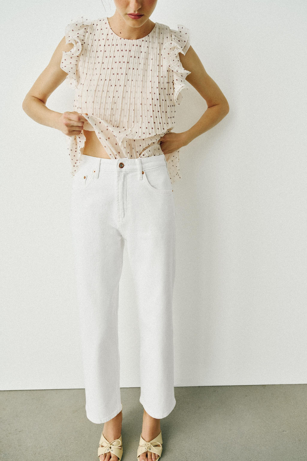 JEANS Z1975 STRAIGHT TIRO ALTO / Blanco