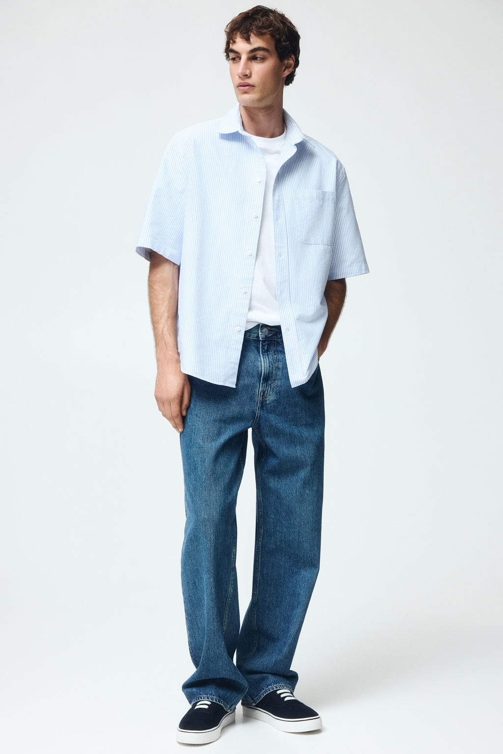 Camisa Oxford de manga corta Relaxed Fit - H&m фото 8